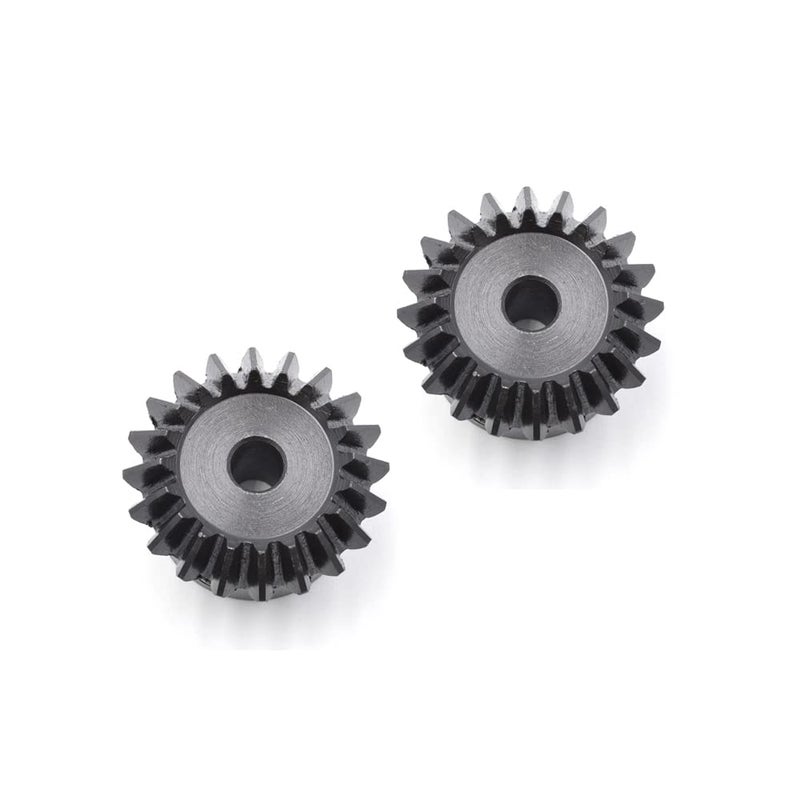 PGFUN 2 Pcs 1M 20 Teeth 5/6/8mm Shaft Hole Tapered Bevel Gear 1:1#45 Steel 1 Module 90 Degree Steering Gear with M3 Fixing Hole (8 mm) - Image 1